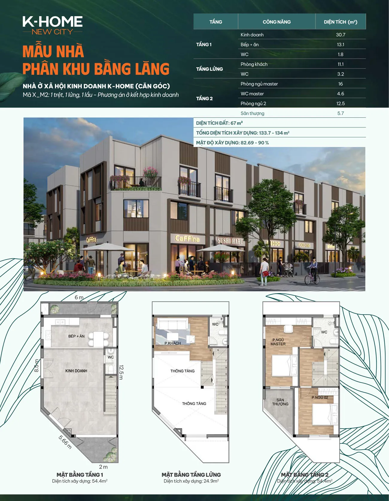 NHÀ Ở XÃ HỘI KINH DOANH K-HOME (CĂN GÓC)