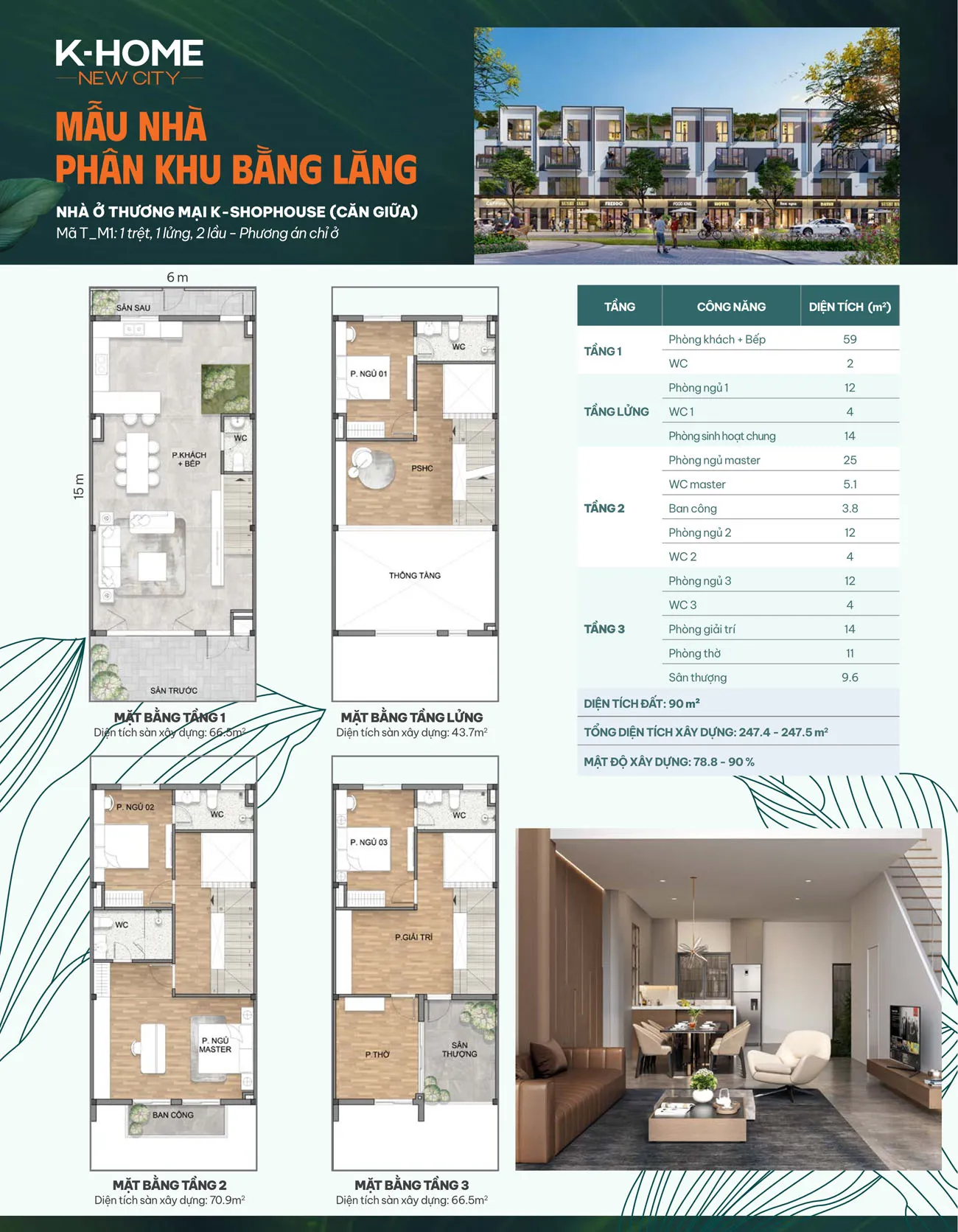 NHÀ Ở THƯƠNG MẠI K-SHOPHOUSE (CĂN GIỮA)