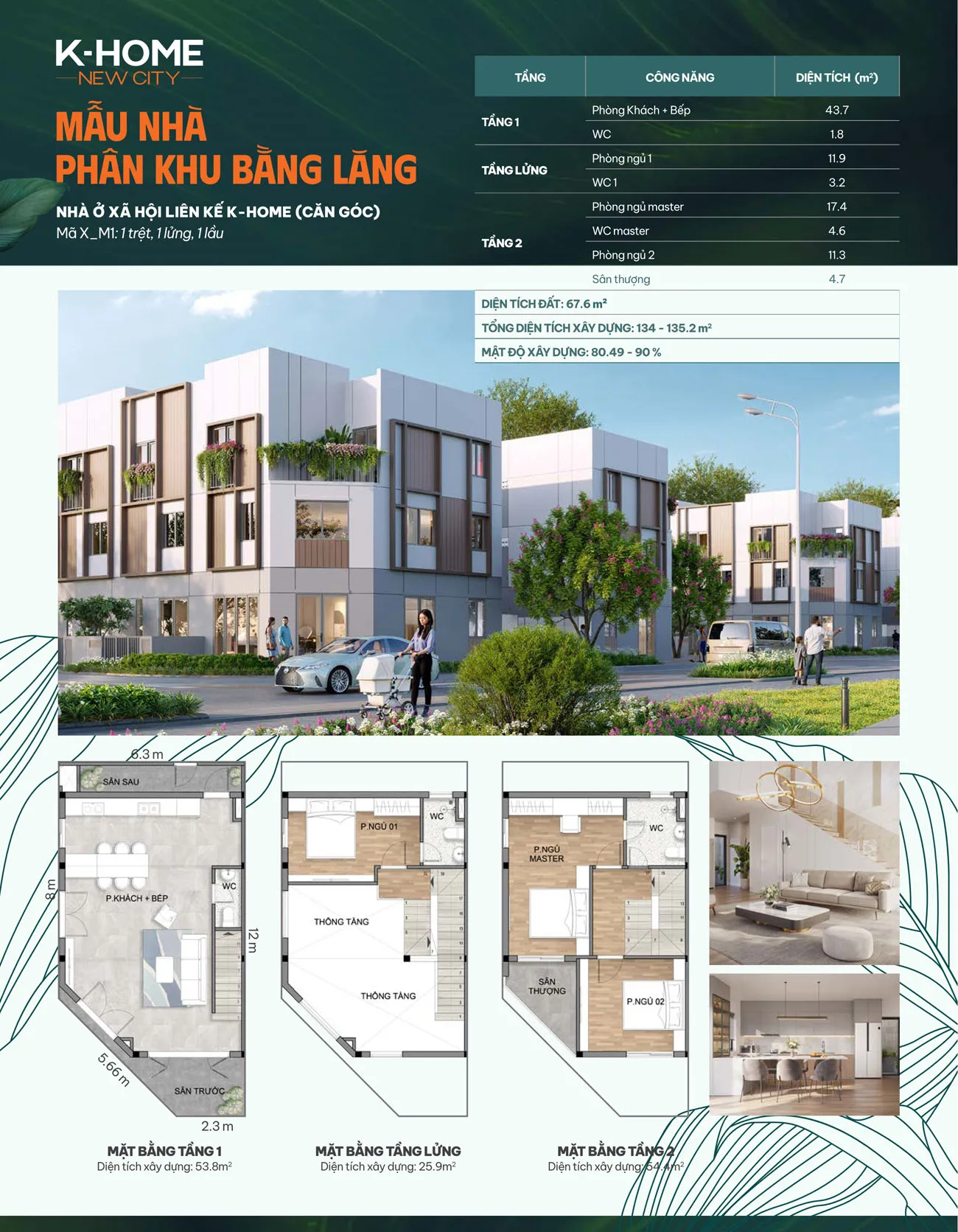 NHÀ Ở XÃ HỘI LIÊN KẾ K-HOME (CĂN GÓC)