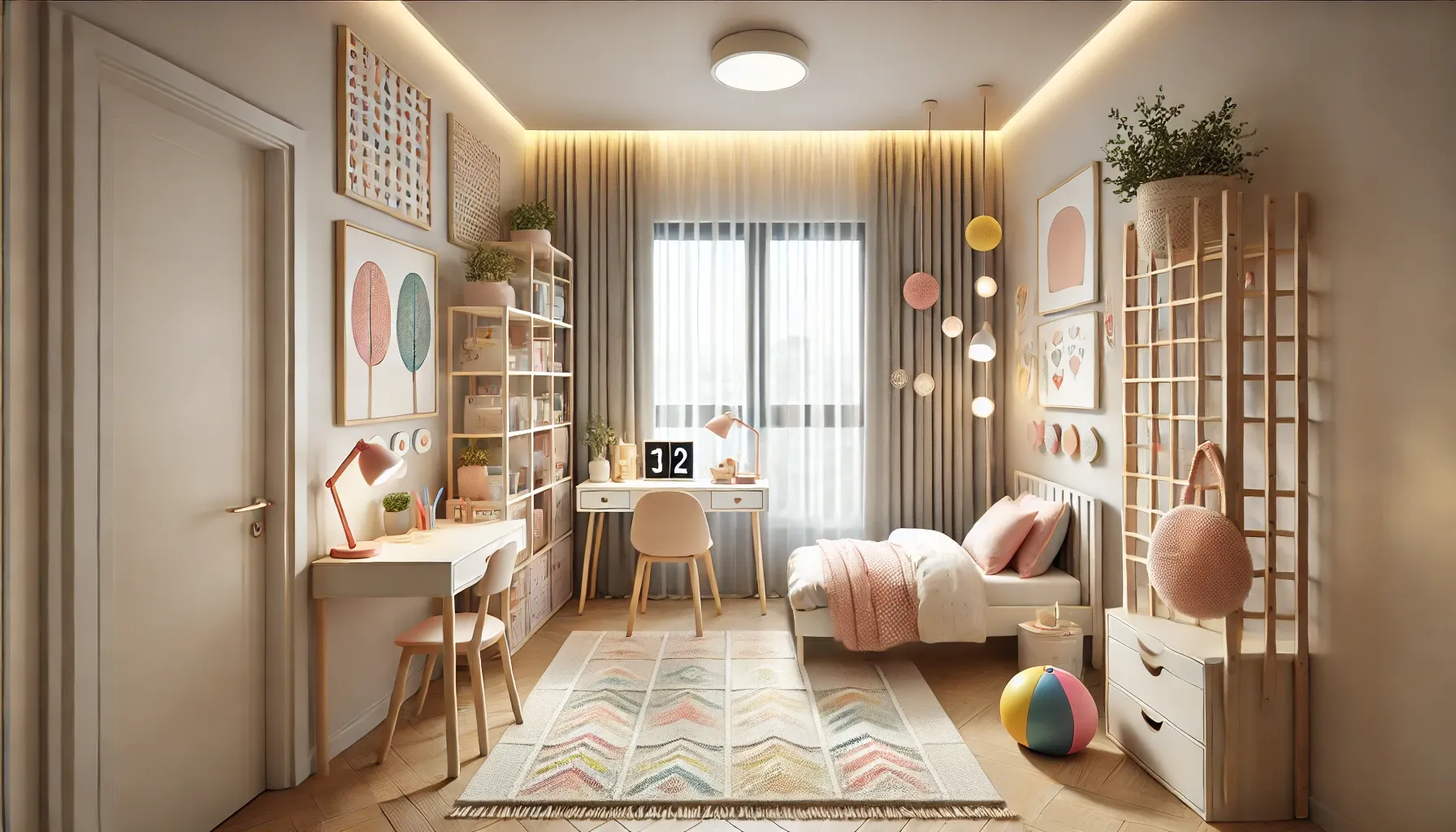 mau thiet ke phong ngu be gai