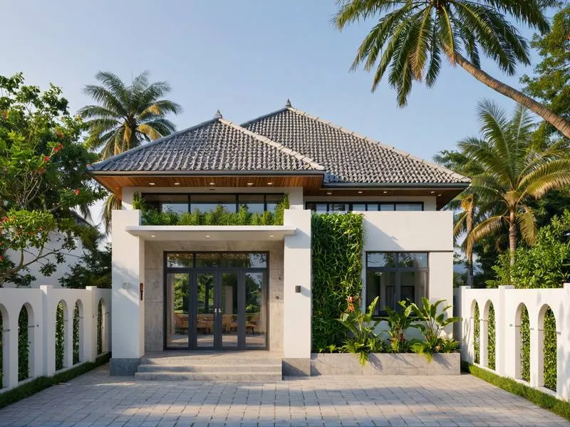 Mẫu nhà mái thái cấp 4 đơn giản