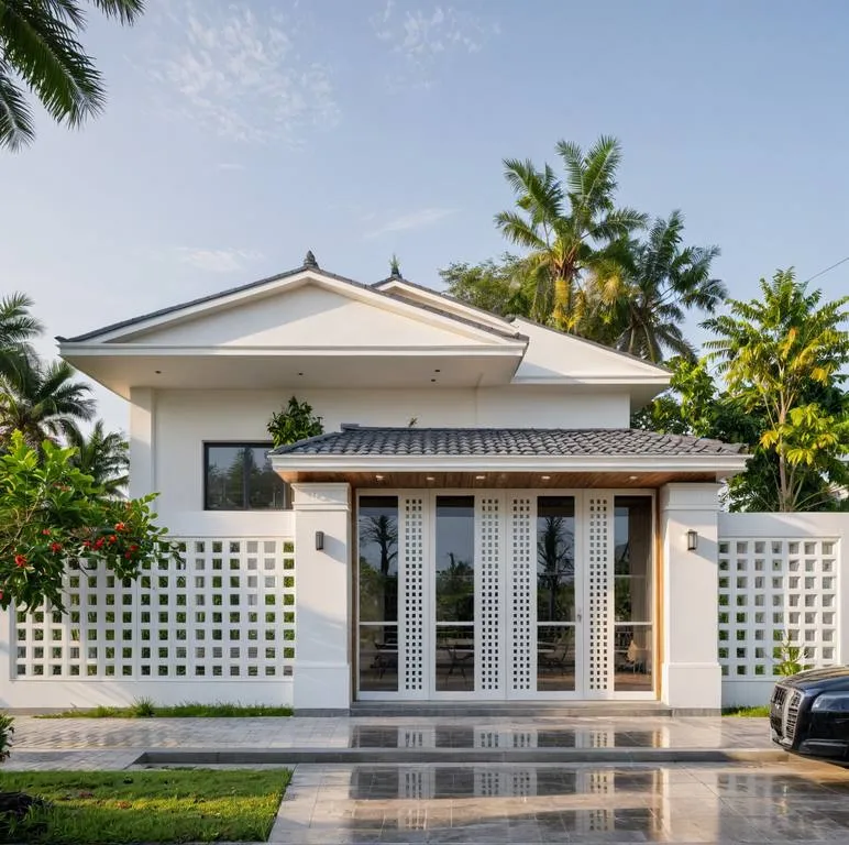 Mẫu nhà mái thái cấp 4 dễ xây