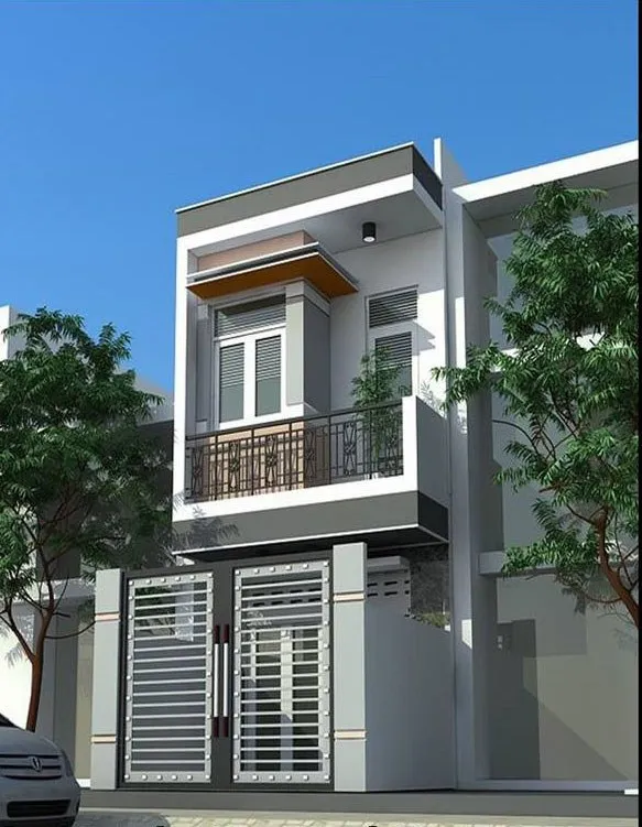 Mẫu nhà 4x12 mái tole thiết kế hiện đại