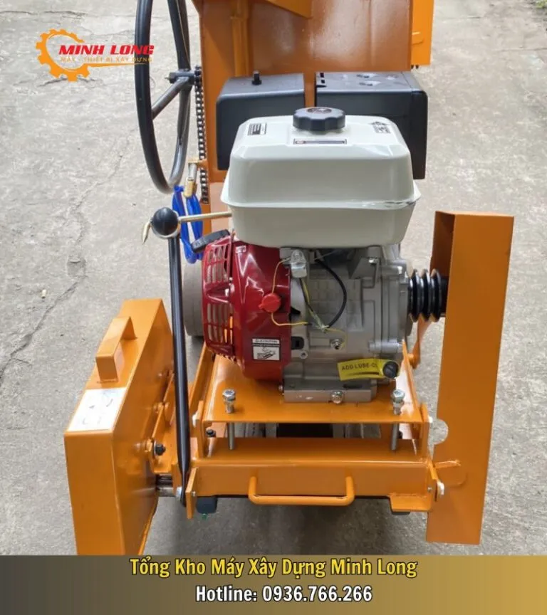 Cấu tạo khung máy cắt đường bê tông chịu tải trọng lớn và hệ thống điều chỉnh độ sâu