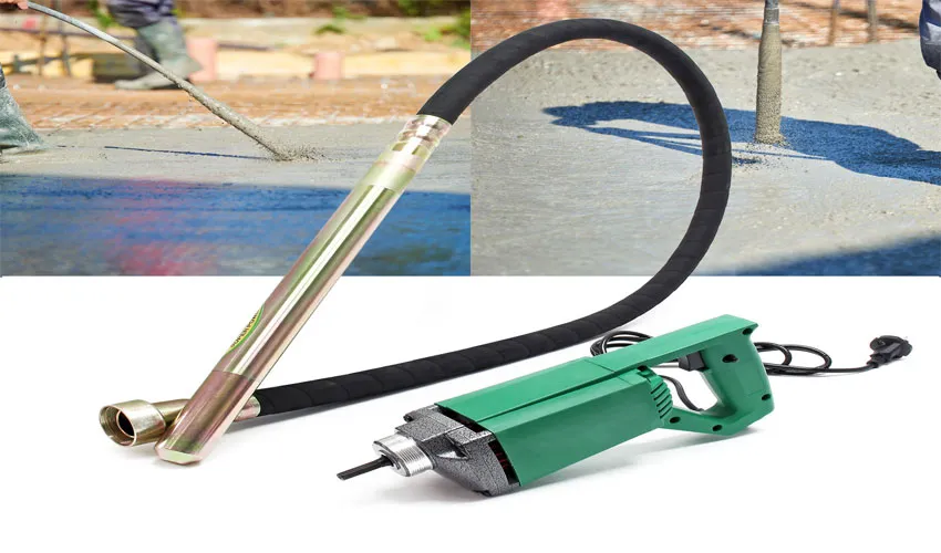 Máy đầm rung dùi đang hoạt động