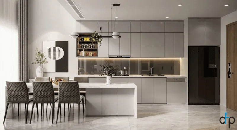 Nên làm tủ bếp bằng vật liệu gì - Tủ bếp nhựa đặc cao cấp