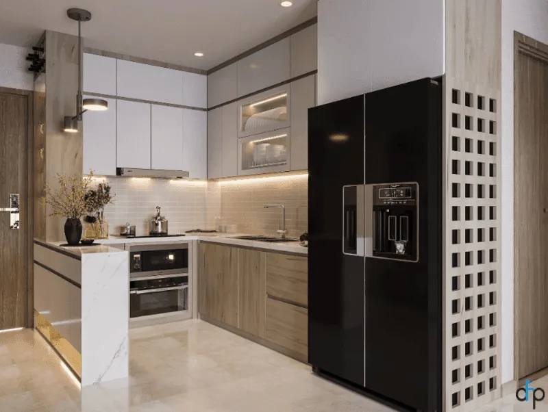 Nên làm tủ bếp bằng vật liệu gì - Tủ bếp nhựa Picomat sang trọng