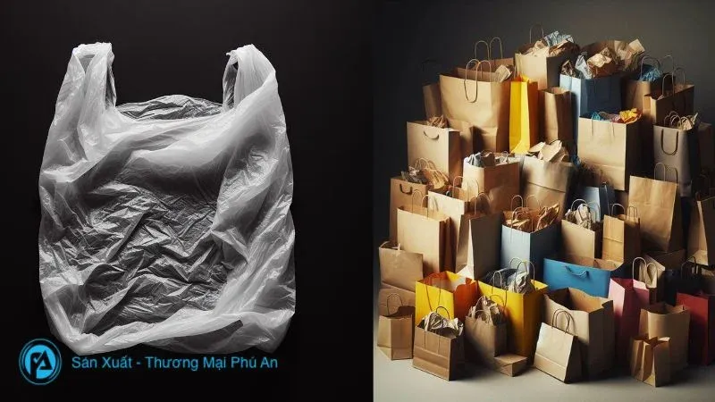 So sánh bao bì ni lông và bao bì giấy