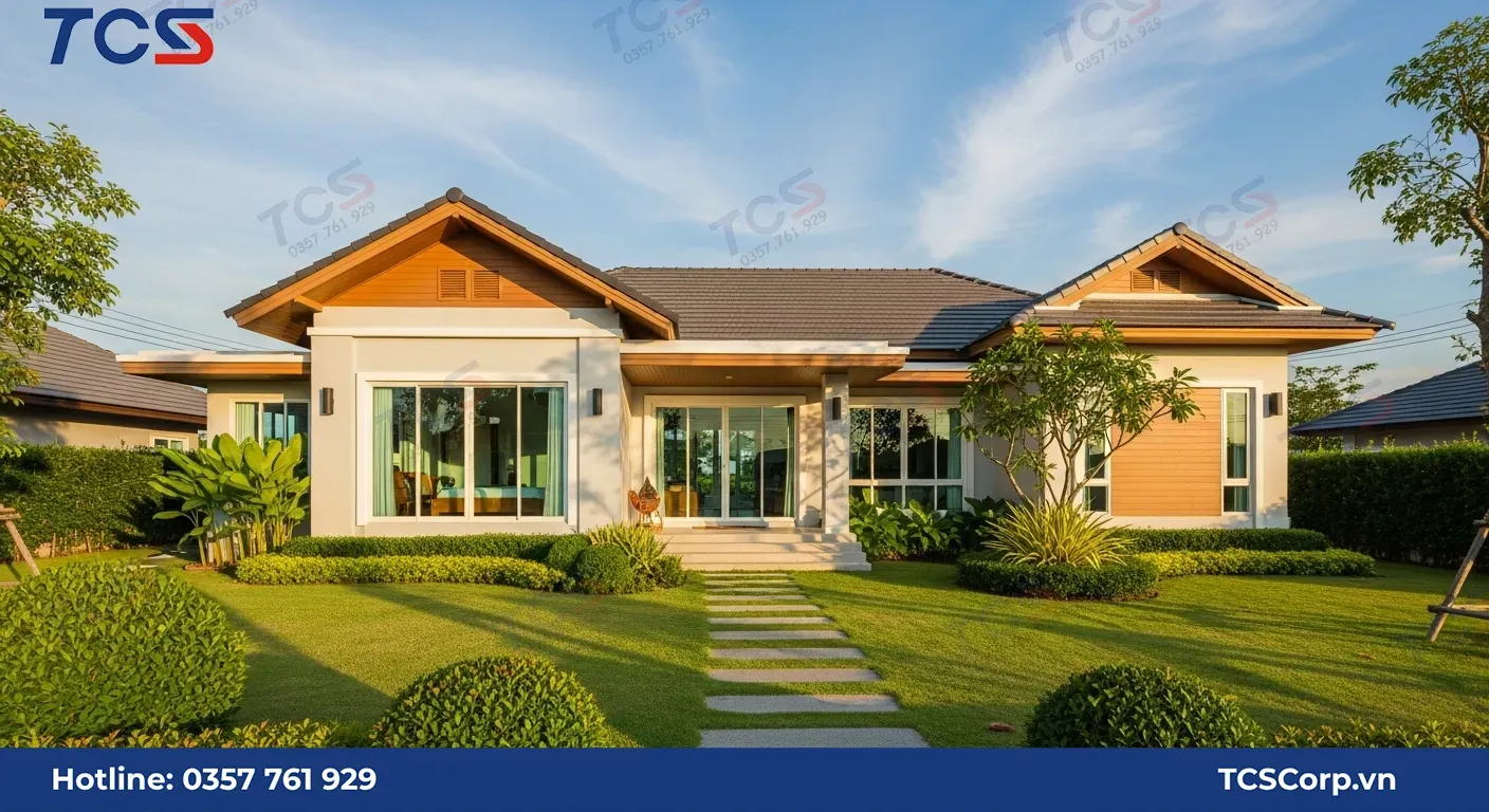 Ngôi nhà cấp 4 hoàn thiện nhờ tính toán vật liệu chính xác