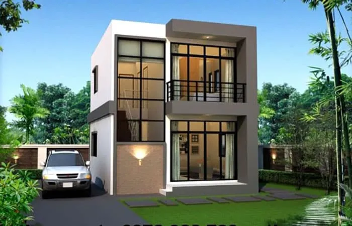 Mẫu nhà 2 tầng sân vườn cực kỳ mát mẻ và thông thoáng