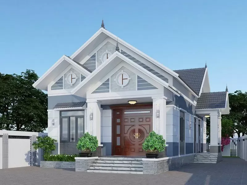 Kiến trúc nhà mái Thái giúp ngôi nhà diện tích nhỏ trông cao ráo hơn