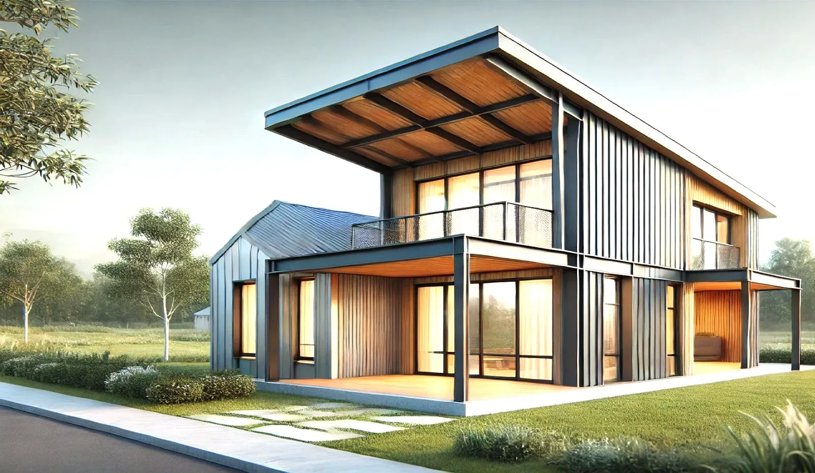 nhà cấp 4 tiền chế đẹp