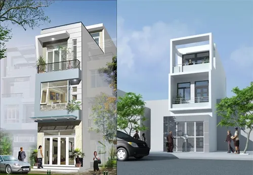 Thiết kế nhà phố hiện đại với không gian mở giúp tiết kiệm điện năng và chi phí hoàn thiện