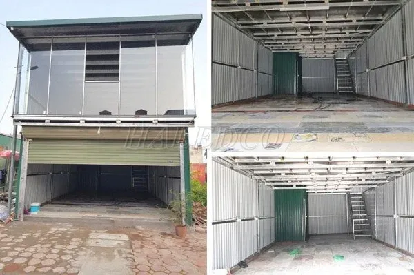 Kiểu nhà xưởng 2 tá tầng 200m2