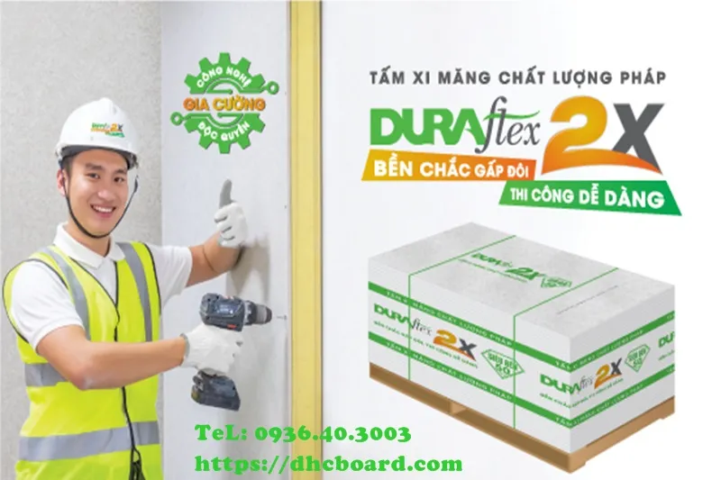Nhận diện thương hiệu của tấm bê tông nhẹ Duraflex X2