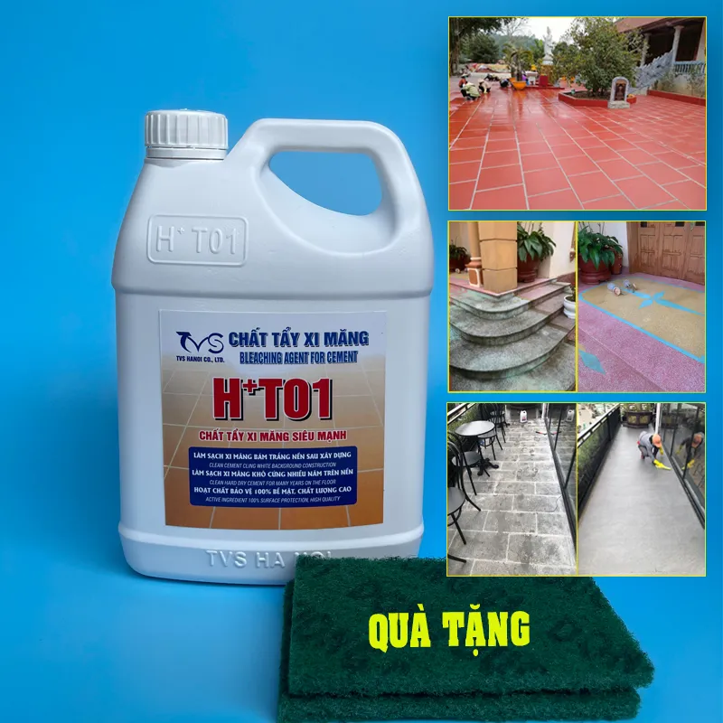 Sản phẩm nước tẩy xi măng HT01 dung tích 1.8 lít chuyên dụng cho sàn nhà