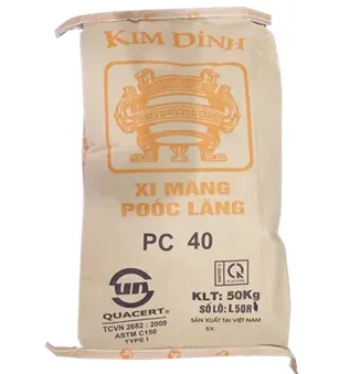 Mẫu bao bì xi măng Luks nhãn hiệu Kim Đỉnh loại PC40 dùng cho bê tông cường độ cao