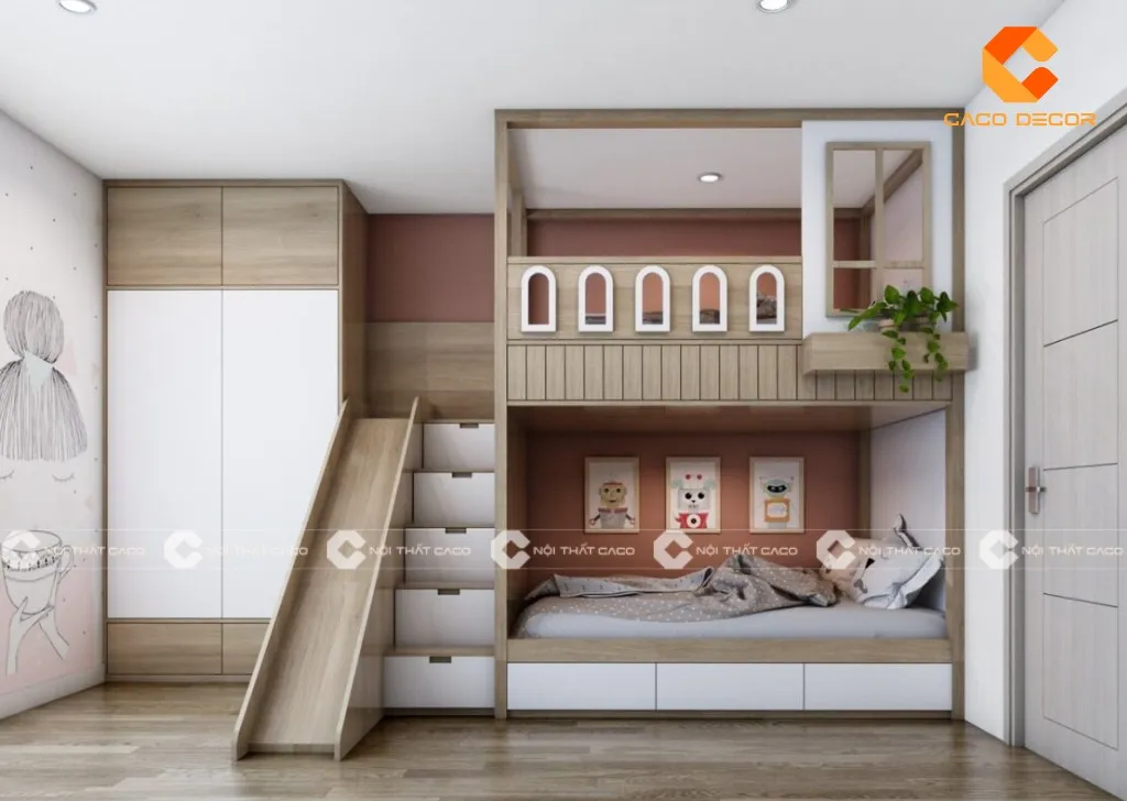 Mẫu phòng ngủ giường tầng đẹp, hiện đại