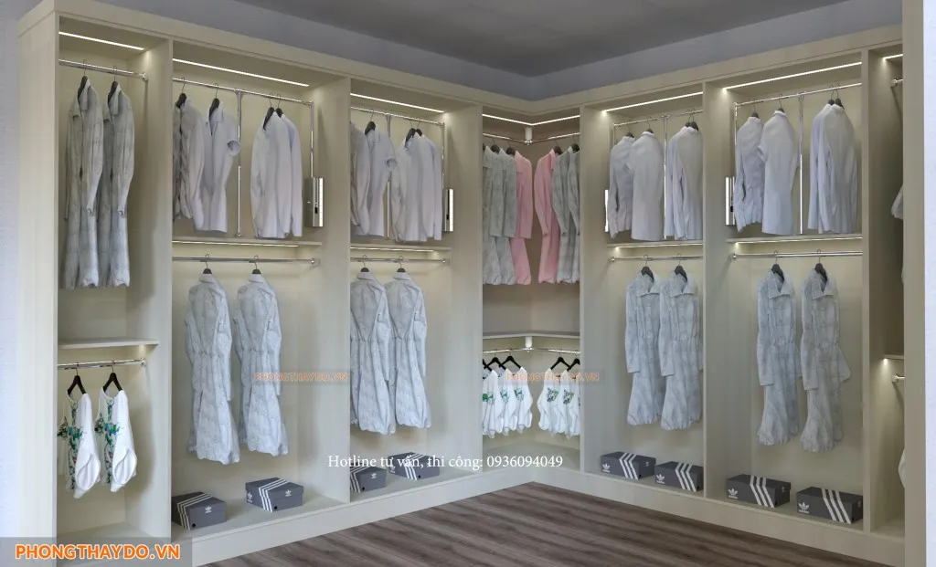 Mẫu phòng thay đồ cánh kính đẹp