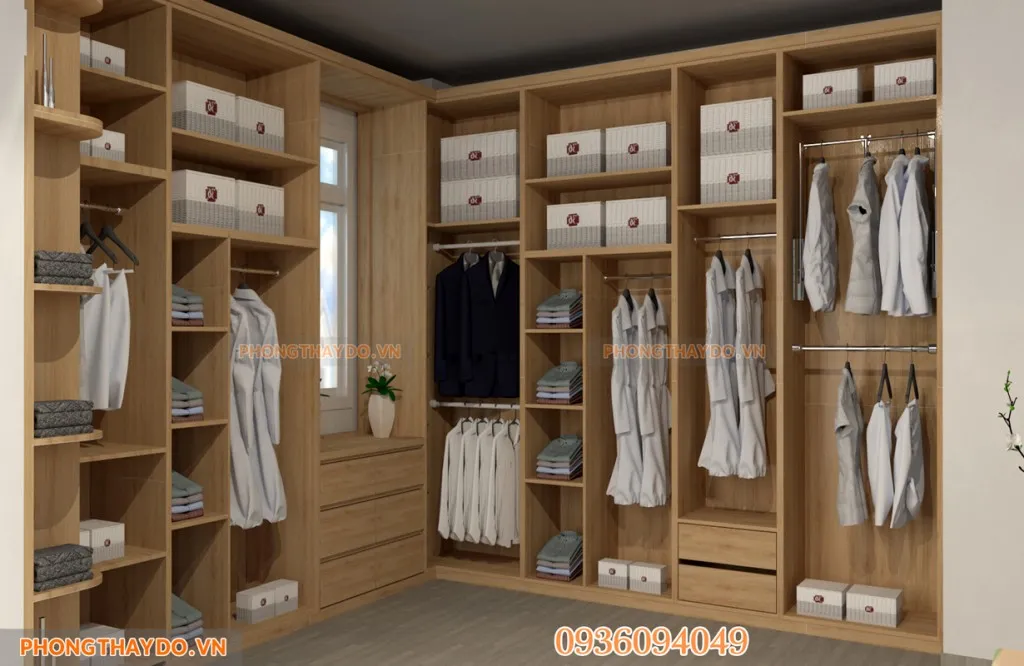 Phòng thay đồ vị trí cửa sổ