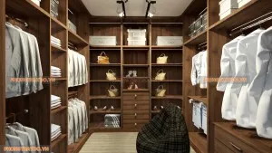 Phòng thay đồ hình chữ U đẹp