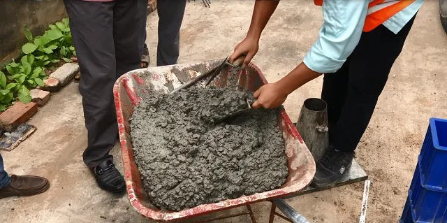 Quy trình trộn bê tông mác 300 thủ công
