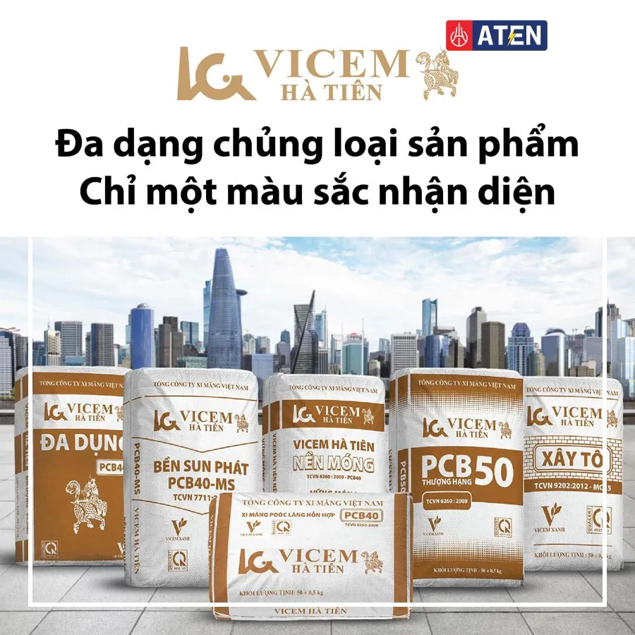Sản phẩm xi măng của Hà Tiên