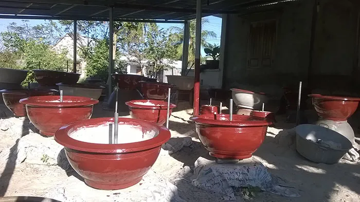 Sản xuất chậu xi măng trồng cây với nhiều kích thước đa dạng từ nhỏ đến lớn