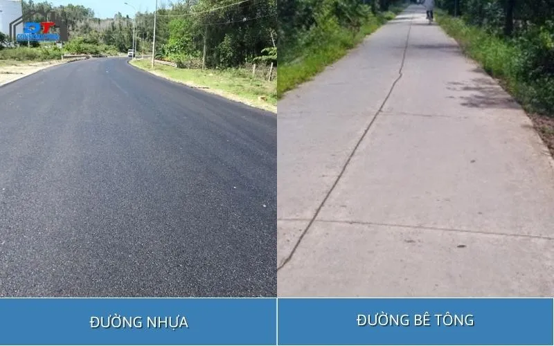 So sánh đường nhựa và đường bê tông