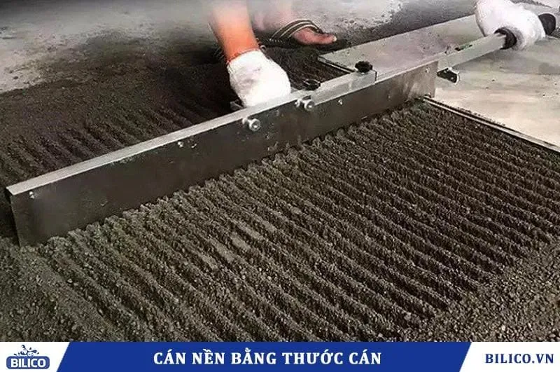 cán nền 1m2 cần bao nhiêu xi măng bằng thước cán