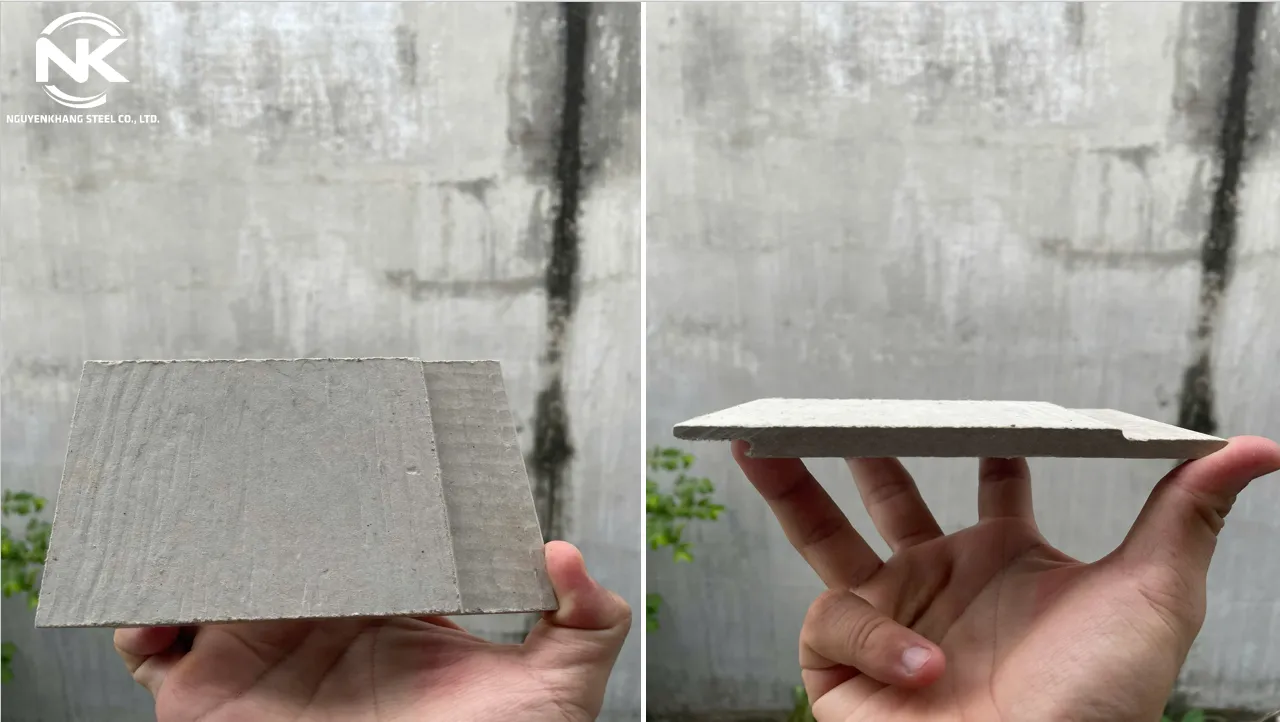 Tấm xi măng giả gỗ ốp tường hèm khóa giúp thi công nhanh chóng và đẹp