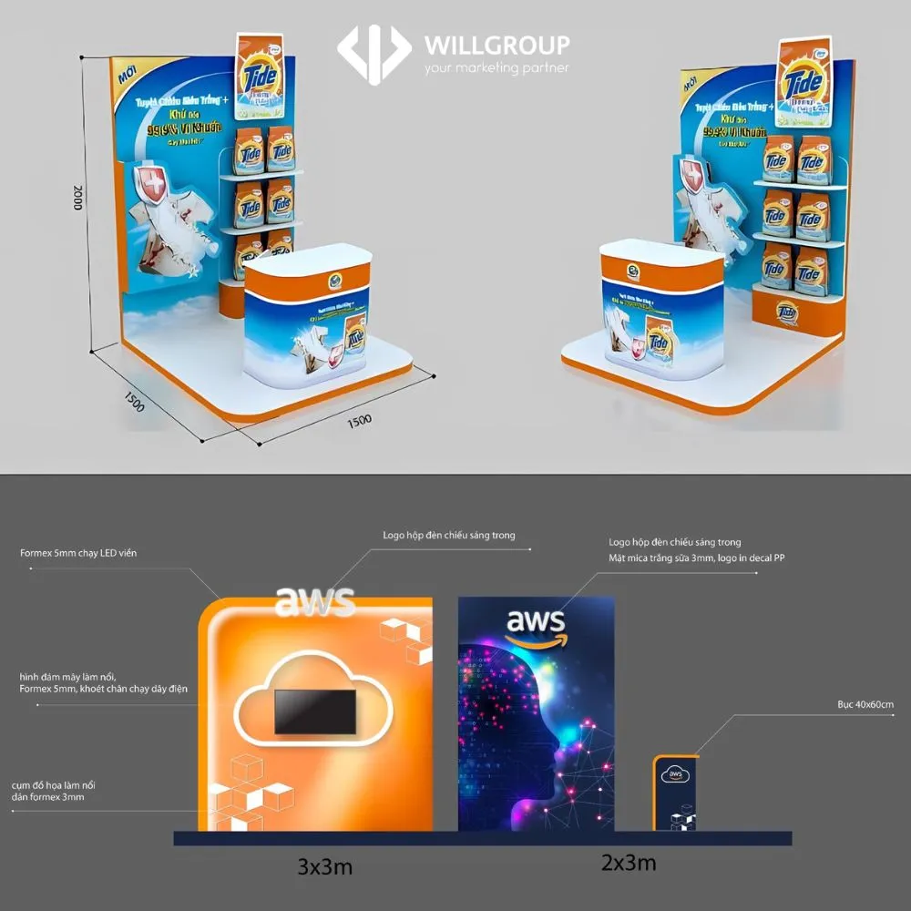 thi công booth quảng cáo