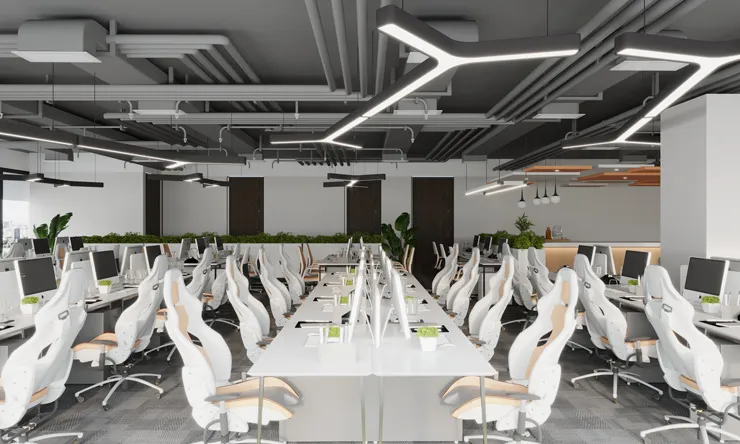 mẫu thiết kế văn phòng xanh