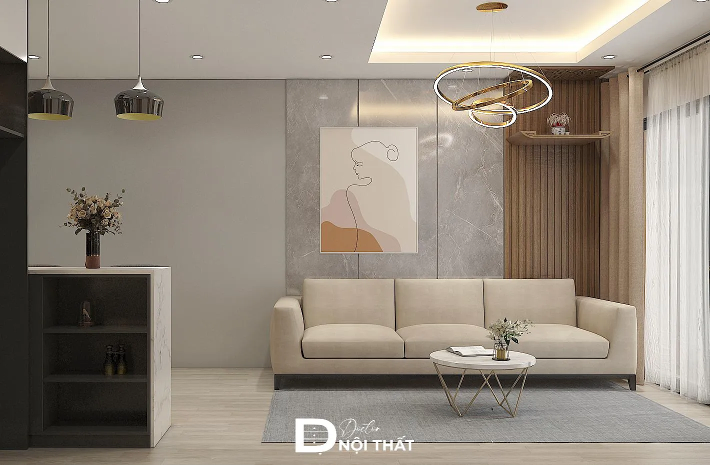 Thiết kế nội thất chung cư 45m2