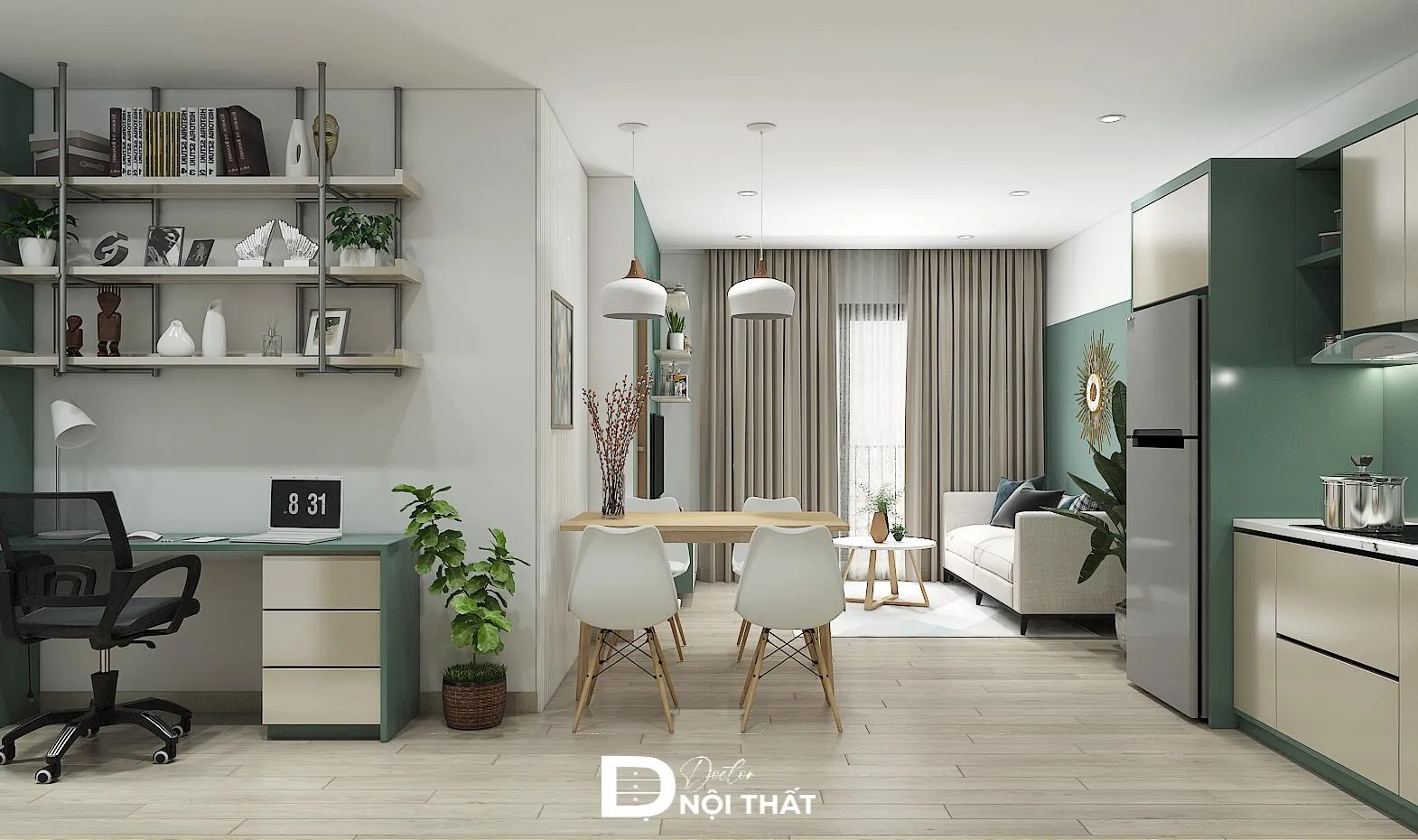 Thiết kế nội thất chung cư 45m2