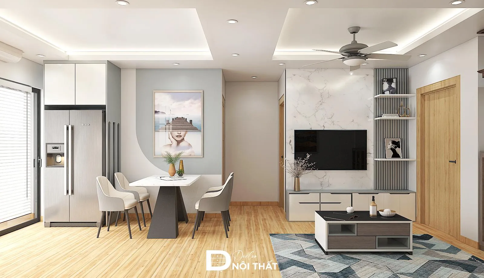 Thiết kế nội thất chung cư 45m2