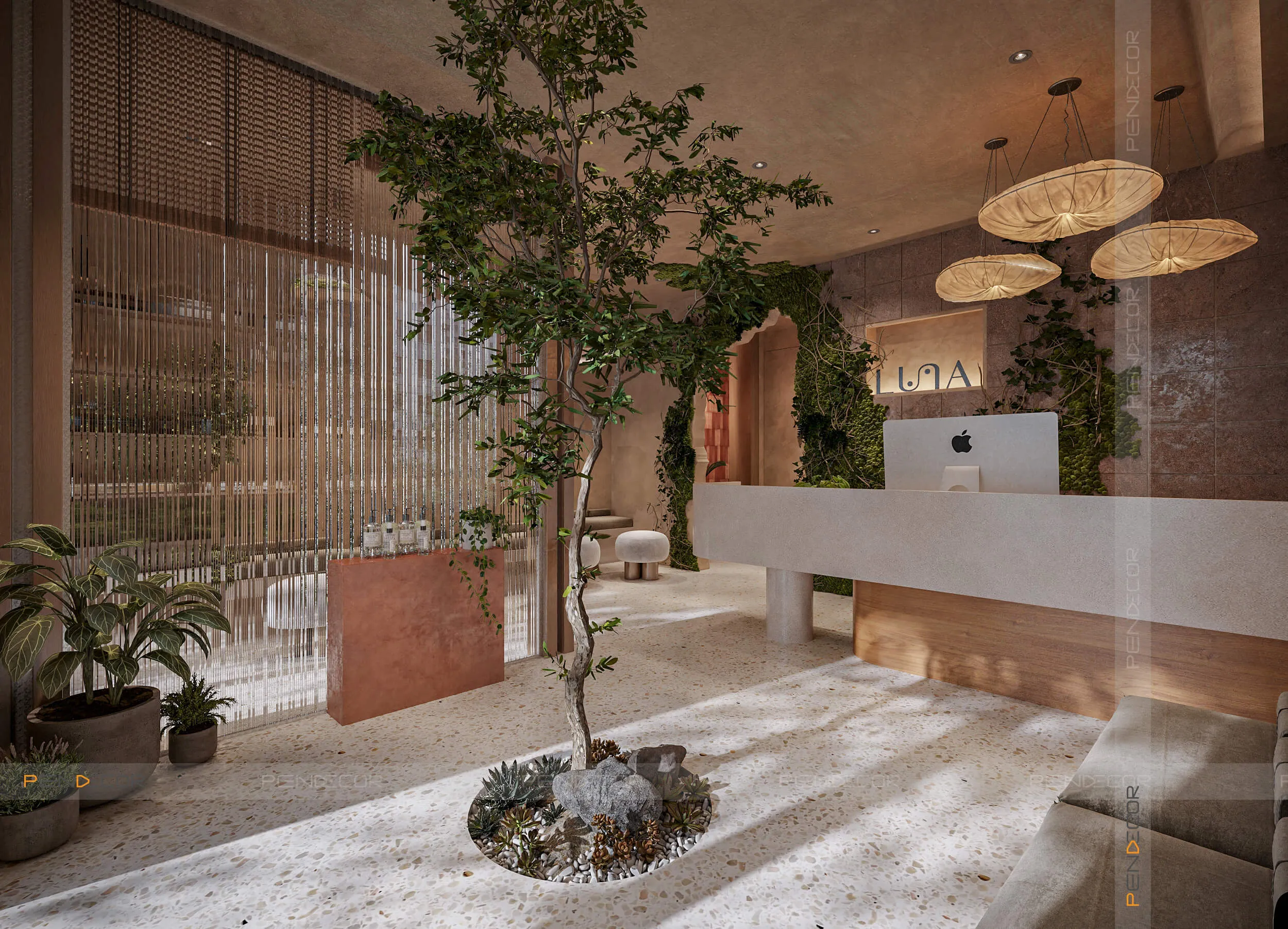 Hệ thống tủ kệ âm tường thông minh giúp tiết kiệm không gian trong spa nhỏ