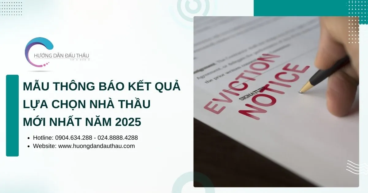 thông báo kết quả lựa chọn nhà thầu