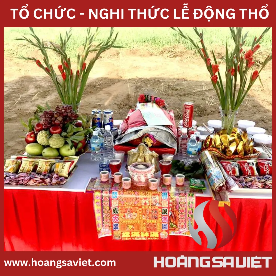 Mâm cúng động thổ