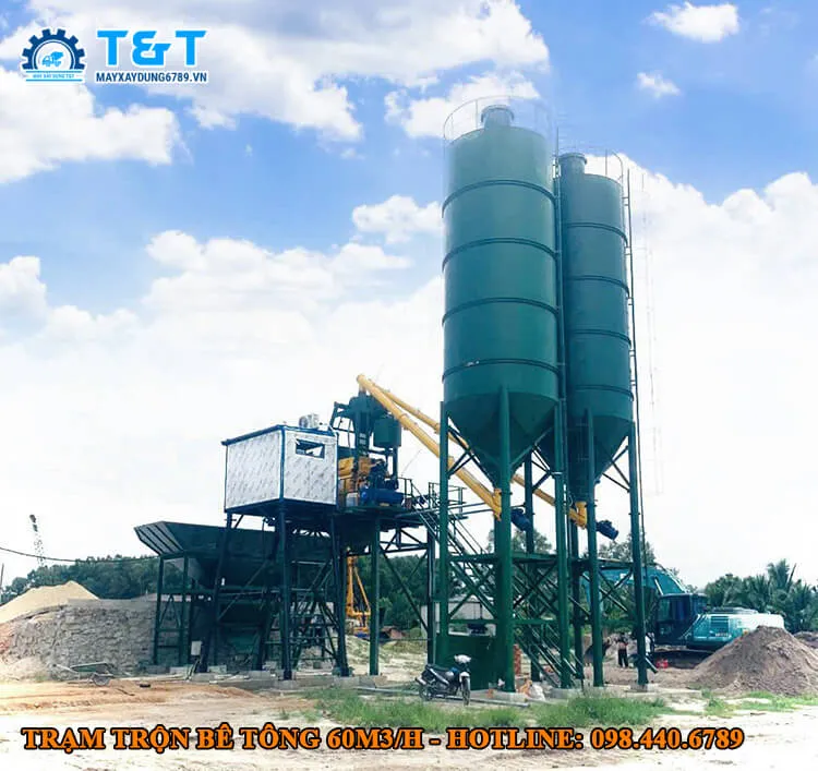 Trạm trộn bê tông 60m3/h