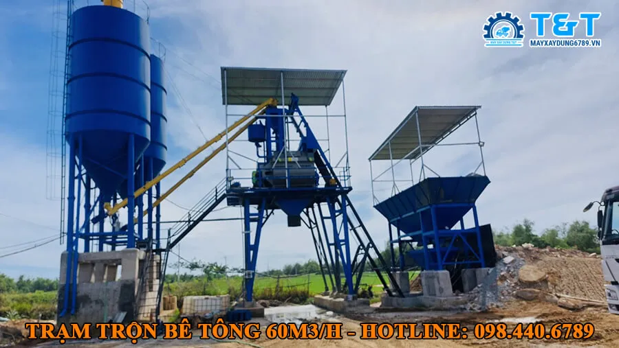 Trạm trộn bê tông xi măng 60m3/h