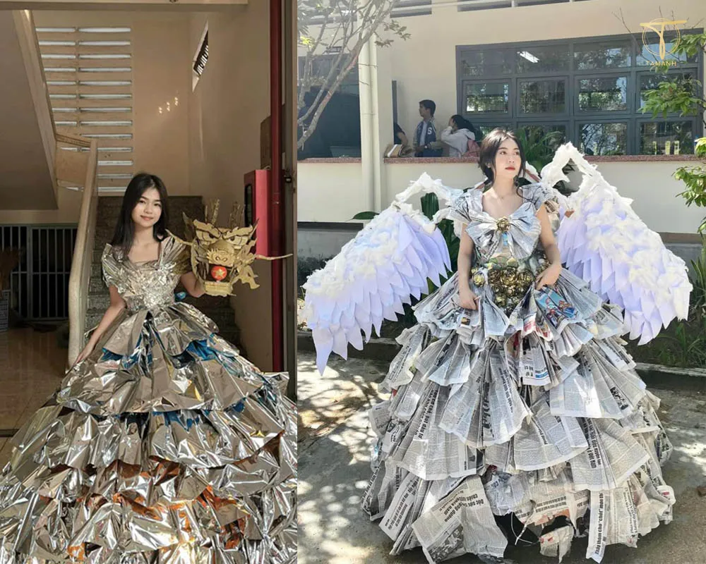 Trang phục tái chế được làm từ các vật liệu có thể tái chế