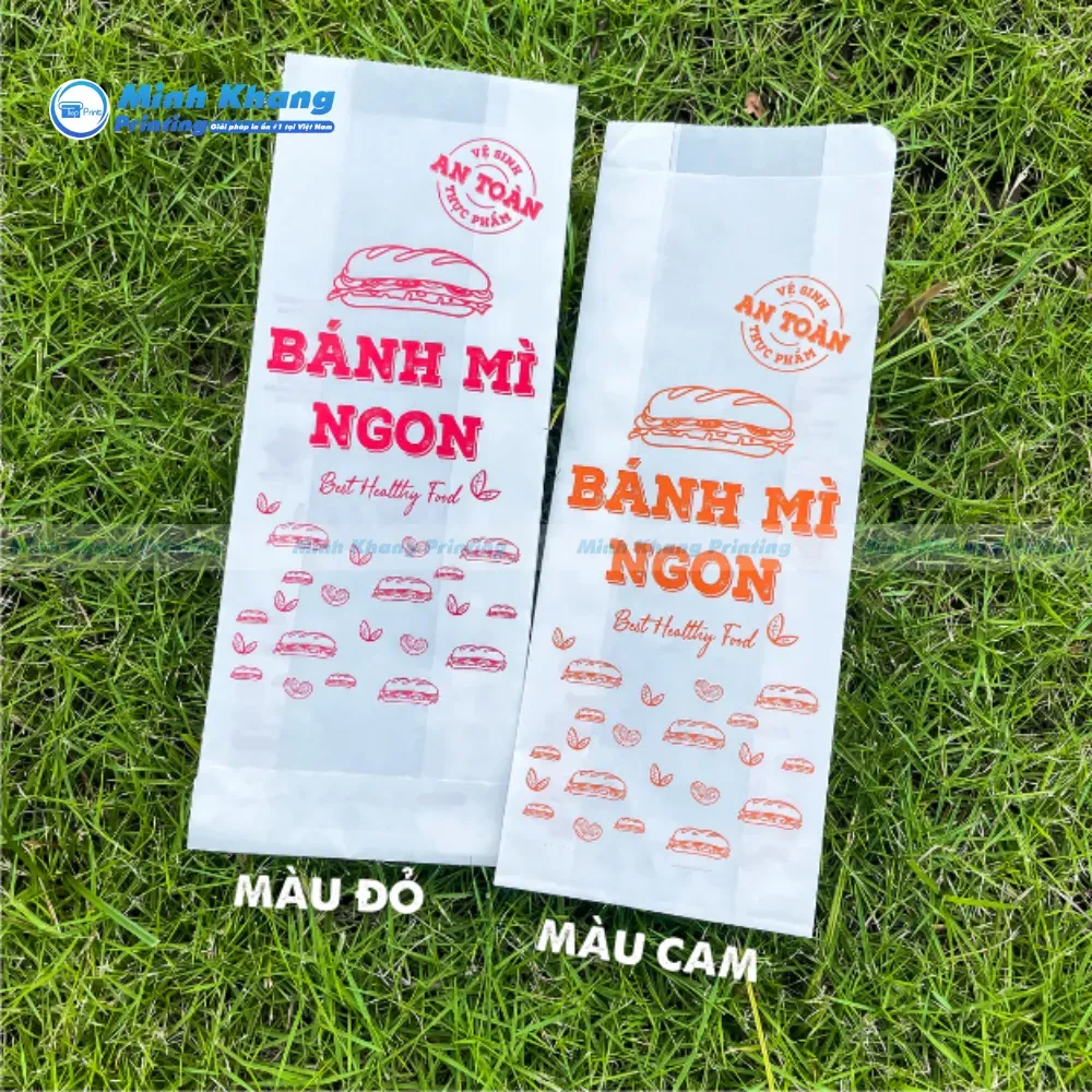 Mẫu túi giấy đựng bánh mì kẹp thịt