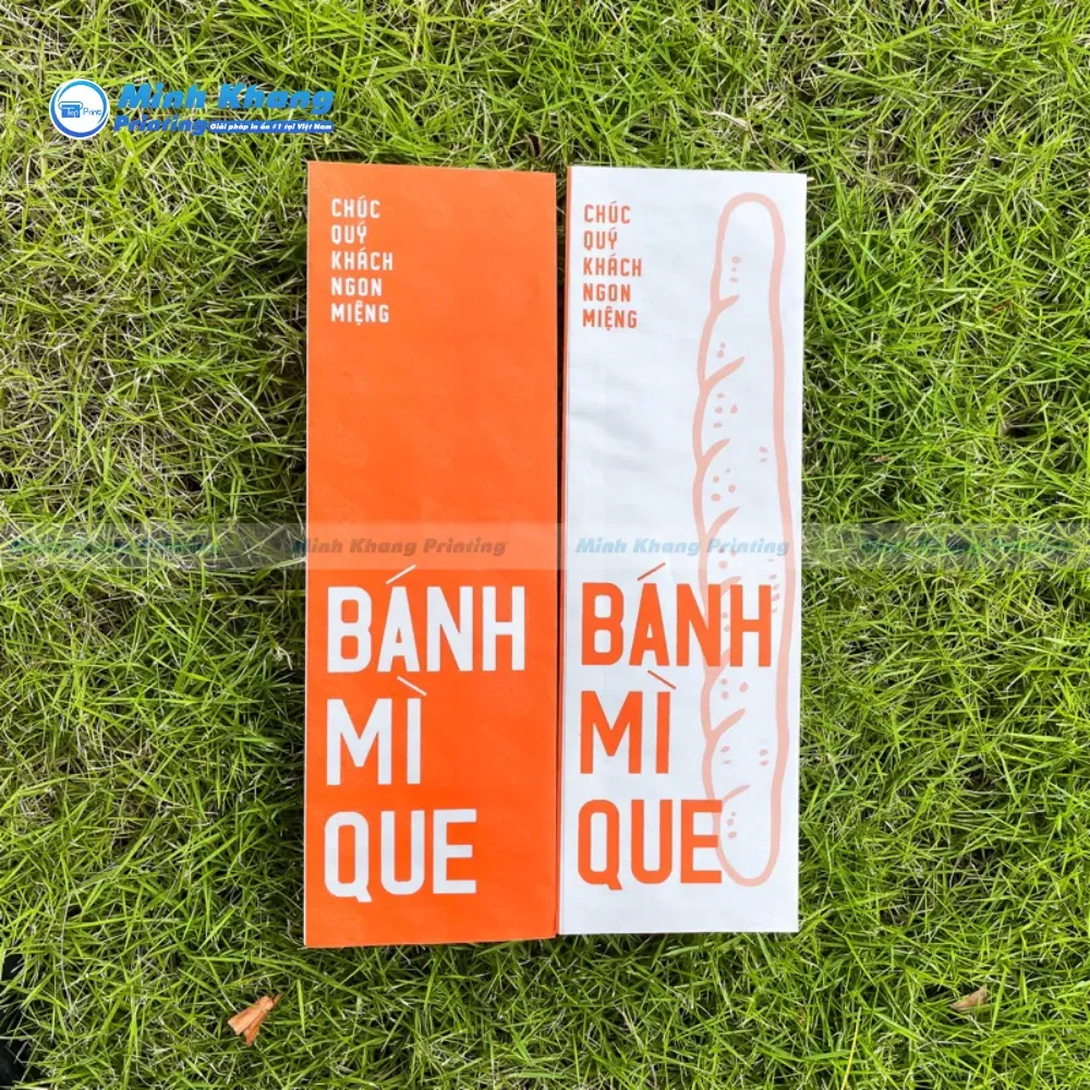 Mẫu túi giấy đựng bánh mì que màu đỏ