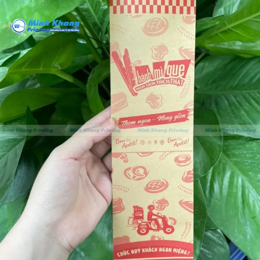 Mẫu túi đựng bánh mì que bằng giấy