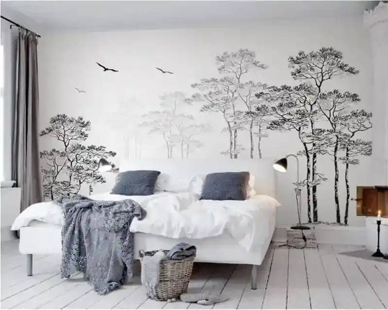 Hoàn thiện công trình tường xi măng có dán giấy dán tường được không