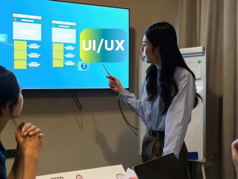 Nhóm lập trình viên thảo luận trước màn hình