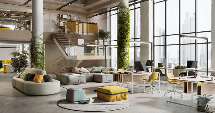 mẫu văn phòng xanh