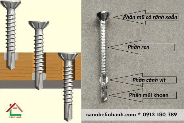 Vít bắn tấm xi măng cemboard