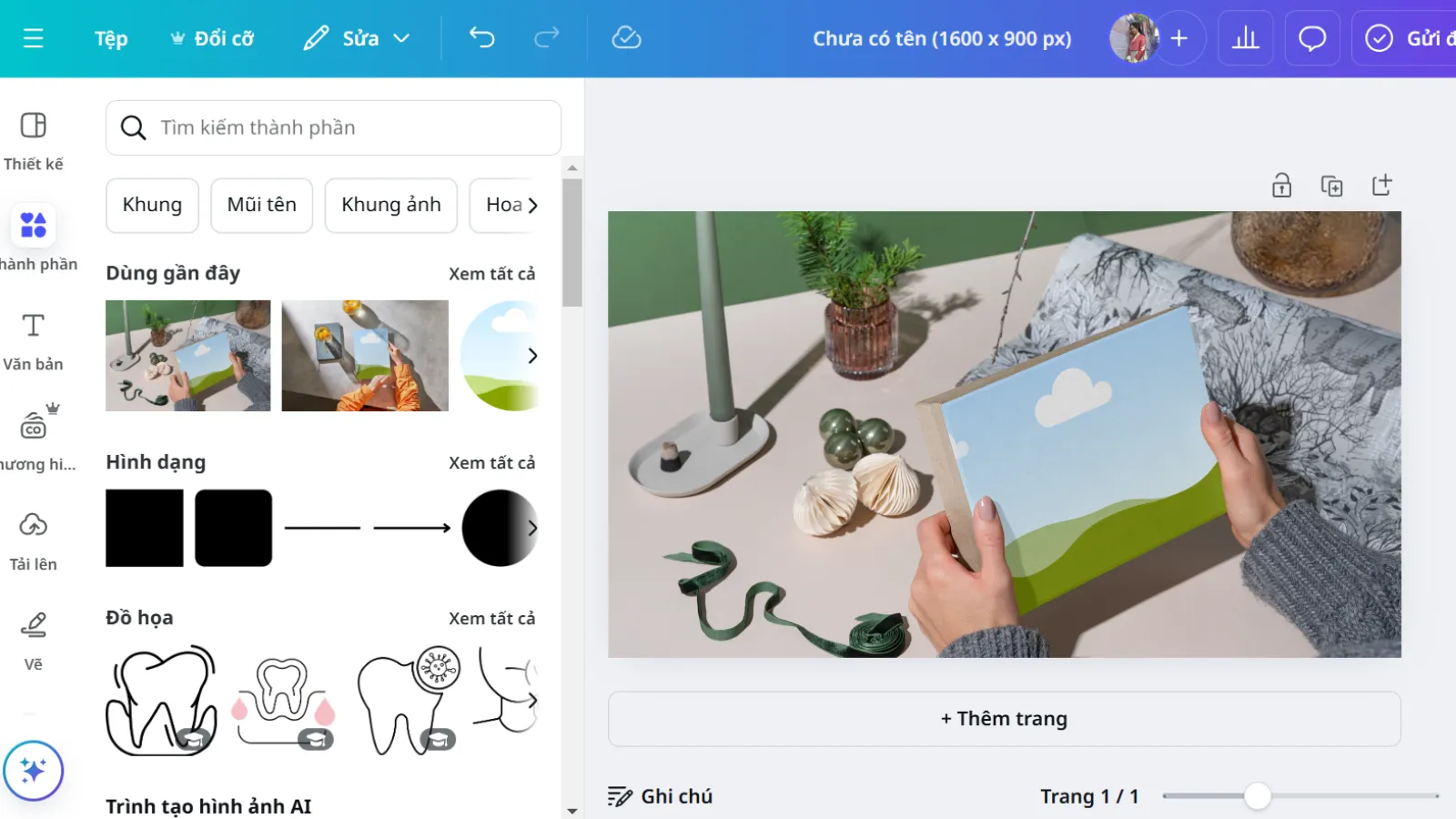 Giao diện thiết kế bao bì online trên nền tảng Canva ứng dụng cho bao bì công nghiệp
